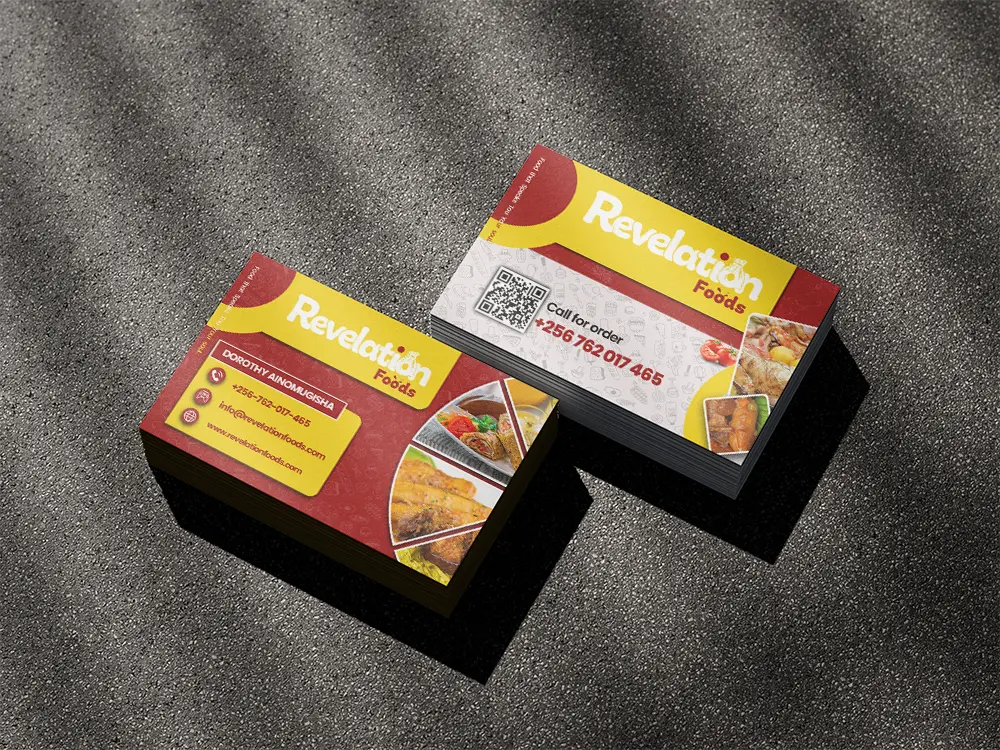 Genesis Foods business card mockup design
