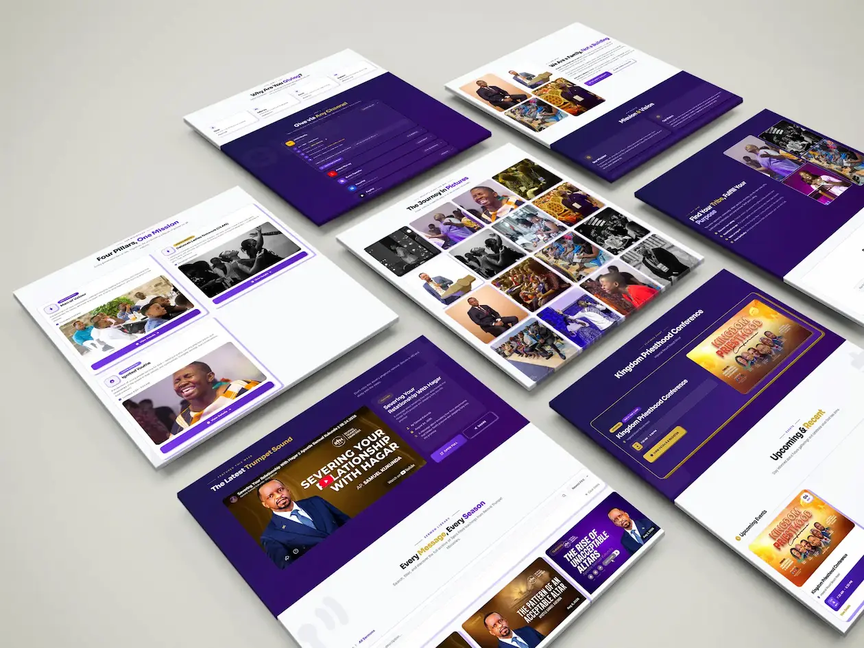 Revival Trumpet Ministries website by Vernox Studio